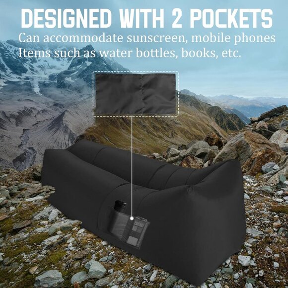 Premium Quality Air Lounger Inflatable Sofa Hammock-Portable1 Pack(Any Color) - Picture 11 of 12